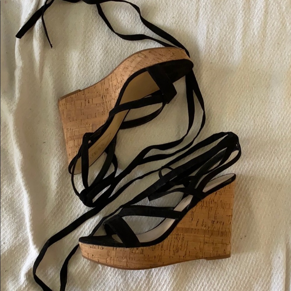 Guess lace up wedges